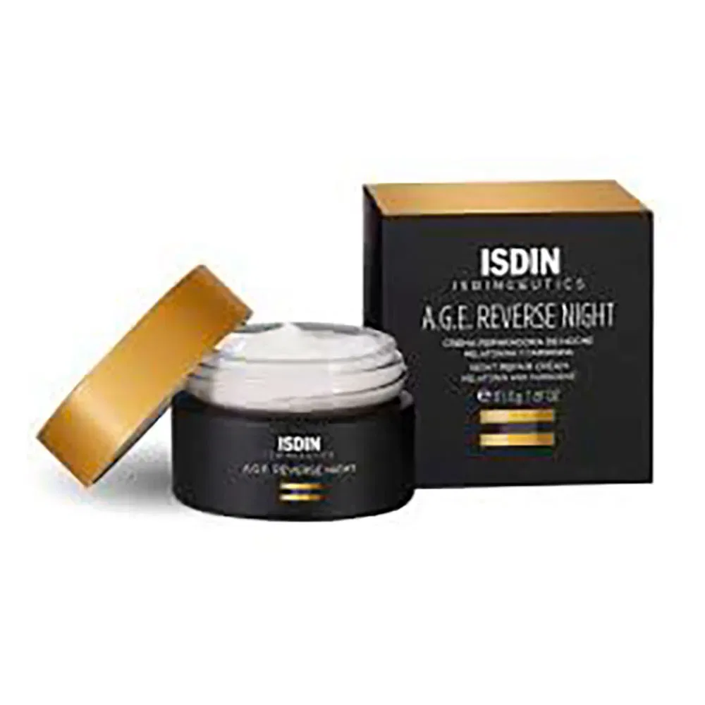 Крем для лица ночной AGE Reverse Isdin, золотой