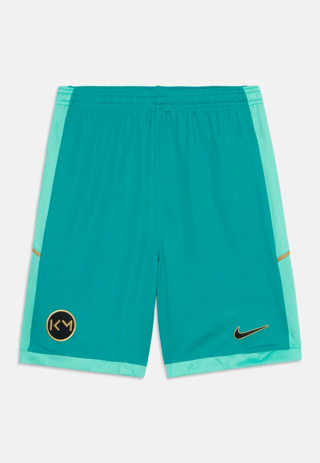 Спортивные шорты унисекс Kylian Mbappe Academy Nike Performance, Rio Teal/Light Menta/Metallic Gold-Coloured — фото 3