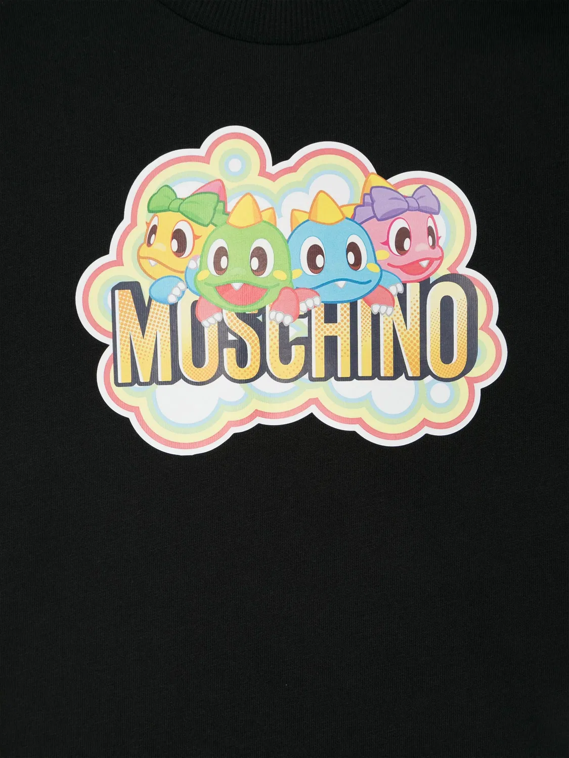 Футболка с принтом Bubble Bobble Moschino, черный — фото 3