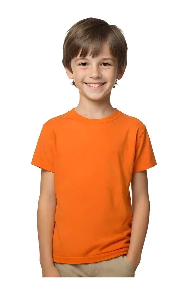 Детский комплект футболок с принтом Fyk Kids, Black-Orange-Blue — фото 4