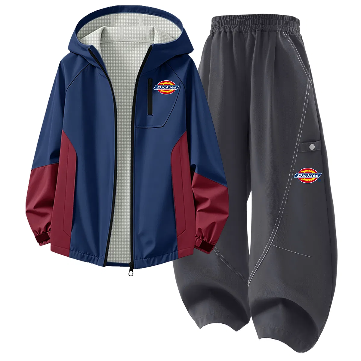 Детский спортивный костюм с капюшоном Dickies, Silicone Standard K Night Navigation Blue+Silicone Standard K_Right Middle Dark Gray