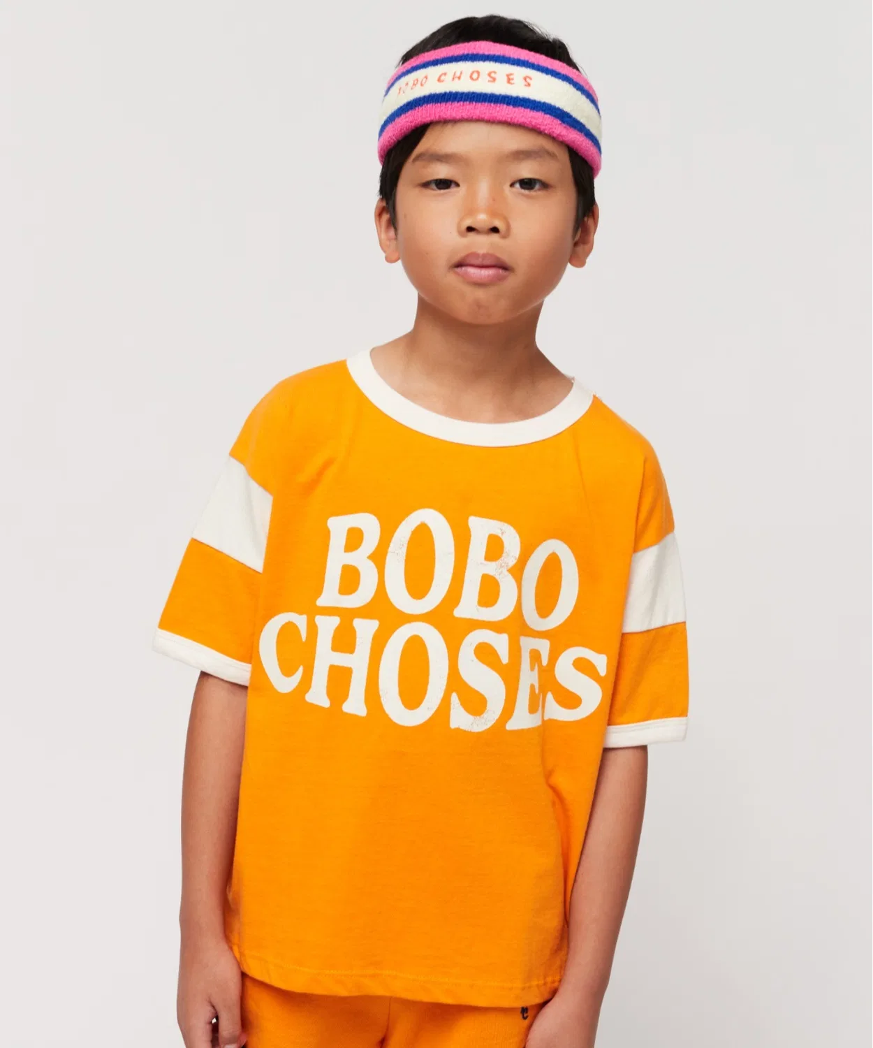 Детские шорты из органического хлопка, оранжевые BOBO CHOSES, Orange — фото 2