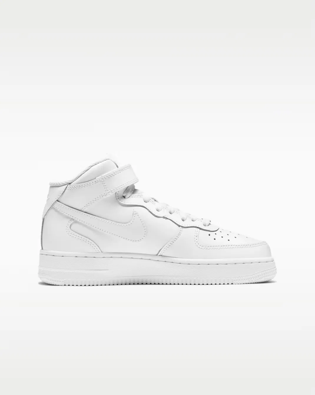 Кроссовки для детей постарше Nike Air Force 1 Mid LE, White/White — фото 3