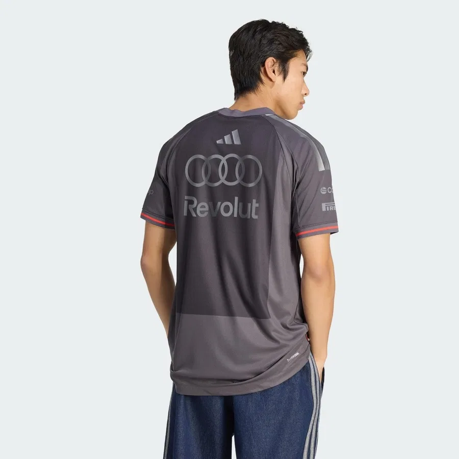 Футболка спортивная с длинным рукавом Performance Audi Revolut F1 Team Driver Jersey Authentic adidas, Серый — фото 2
