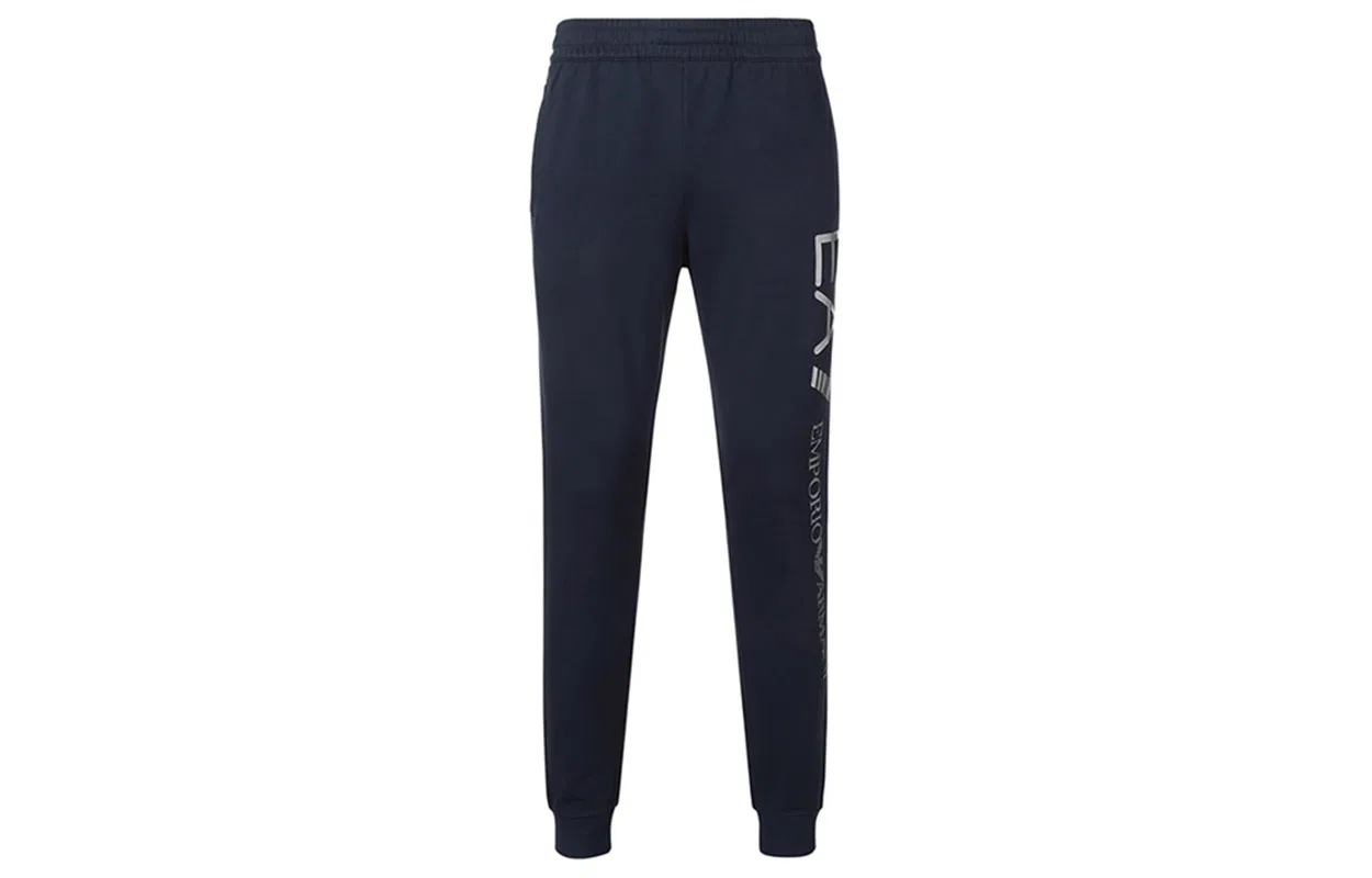 Трикотажные спортивные штаны с боковым логотипом Emporio Armani, Night Blue