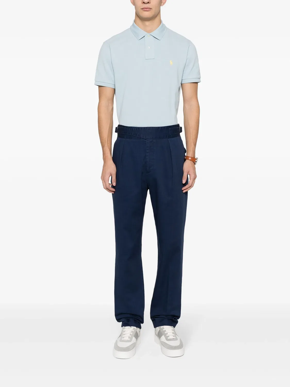 Поло с вышивкой логотипа пони Polo Ralph Lauren, голубой — фото 3