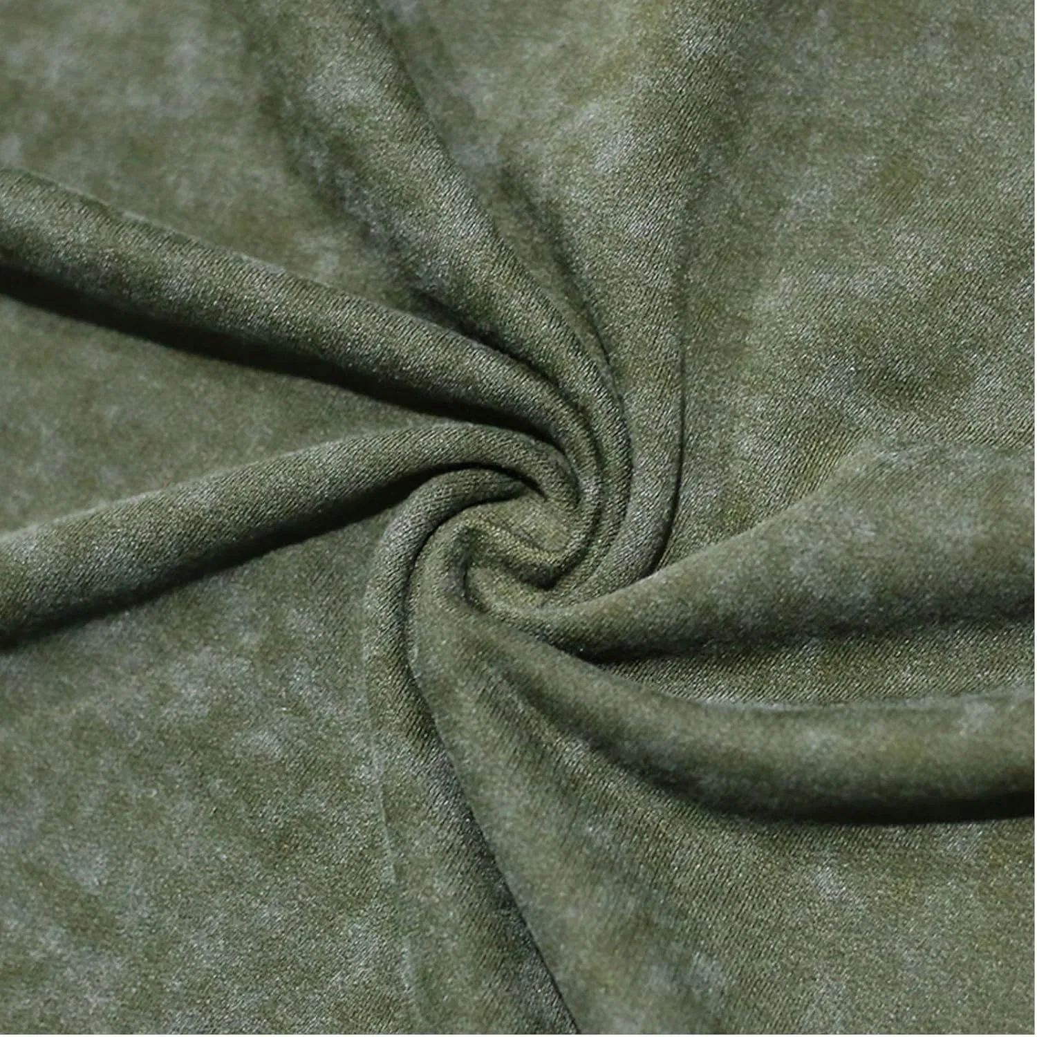 Мужская футболка с круглым вырезом длинным рукавом Tie Dye, Army Green — фото 3