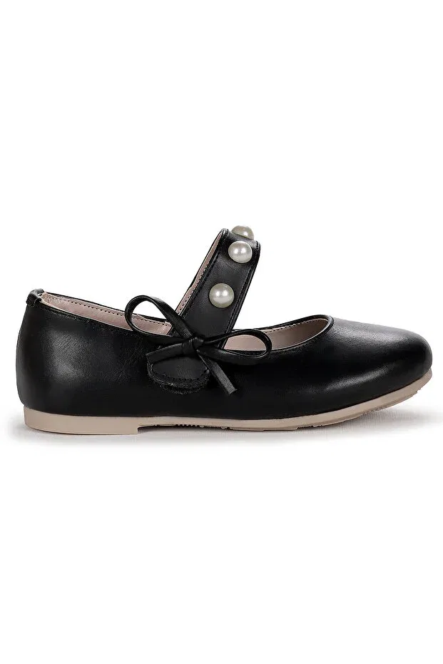 Детские балетки для девочек из искусственной кожи Kiko Kids, Black — фото 4
