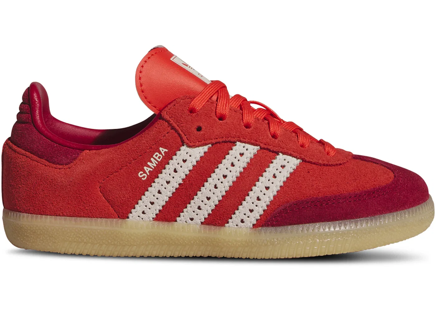Детские кроссовки для мальчиков с принтом Adidas Samba OG, Red/Brown/Pink