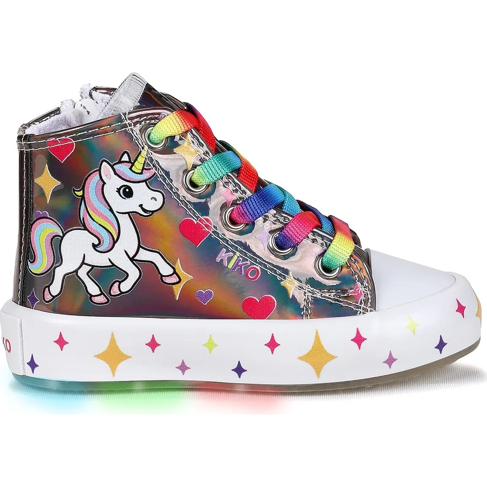 Детские спортивные кроссовки для девочек с подсветкой и молнией Pames Unicorn Kiko Kids — фото 4