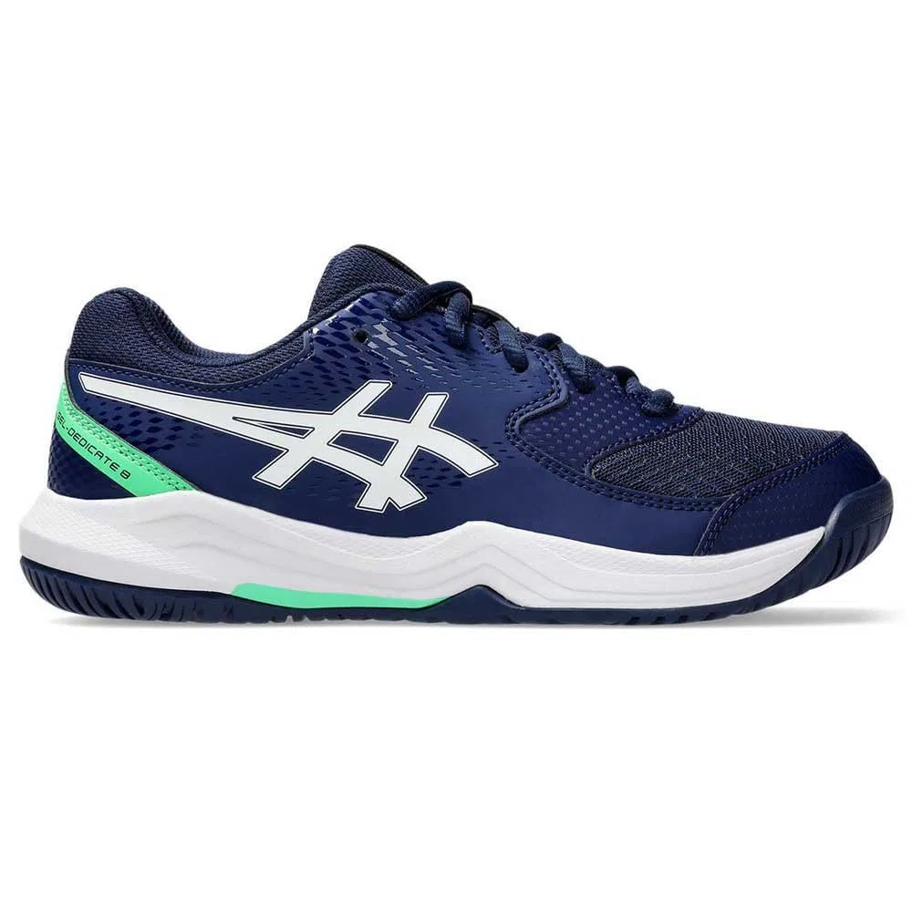Детские кроссовки для мальчиков с синтетическим верхом Gel-Dedicate 8 GS ASICS, Черный Синий Тунец