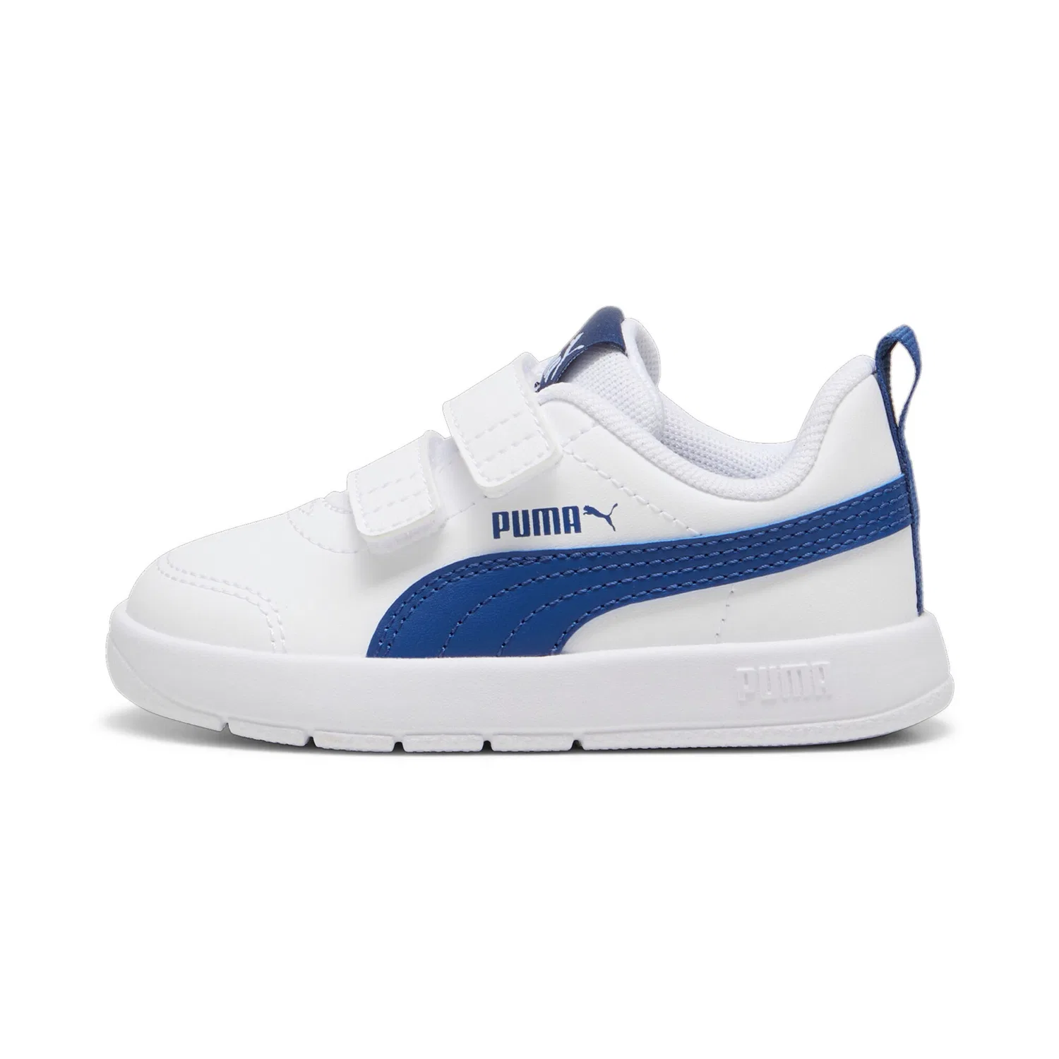 Детские кроссовки для активных игр Courtflex v3 PUMA, White/Clyde Royal — фото 2