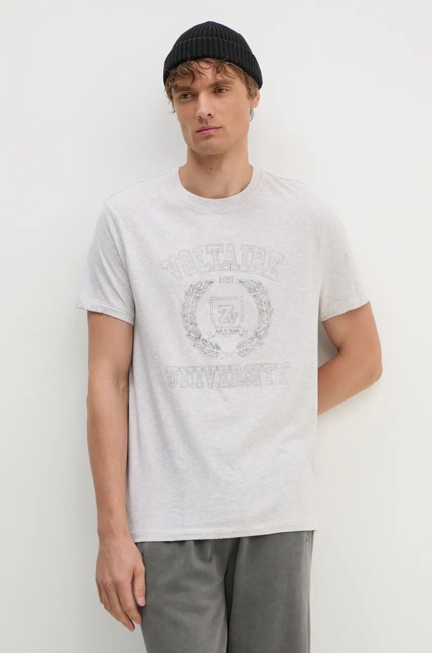 

Хлопковая футболка ZADIG&VOLTAIRE, серый