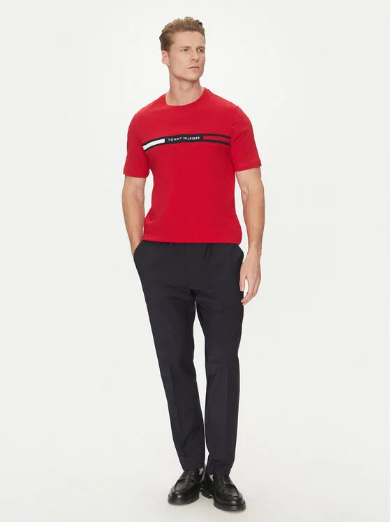 Футболка regular fit Chest Insert Tommy Hilfiger, красный — фото 2