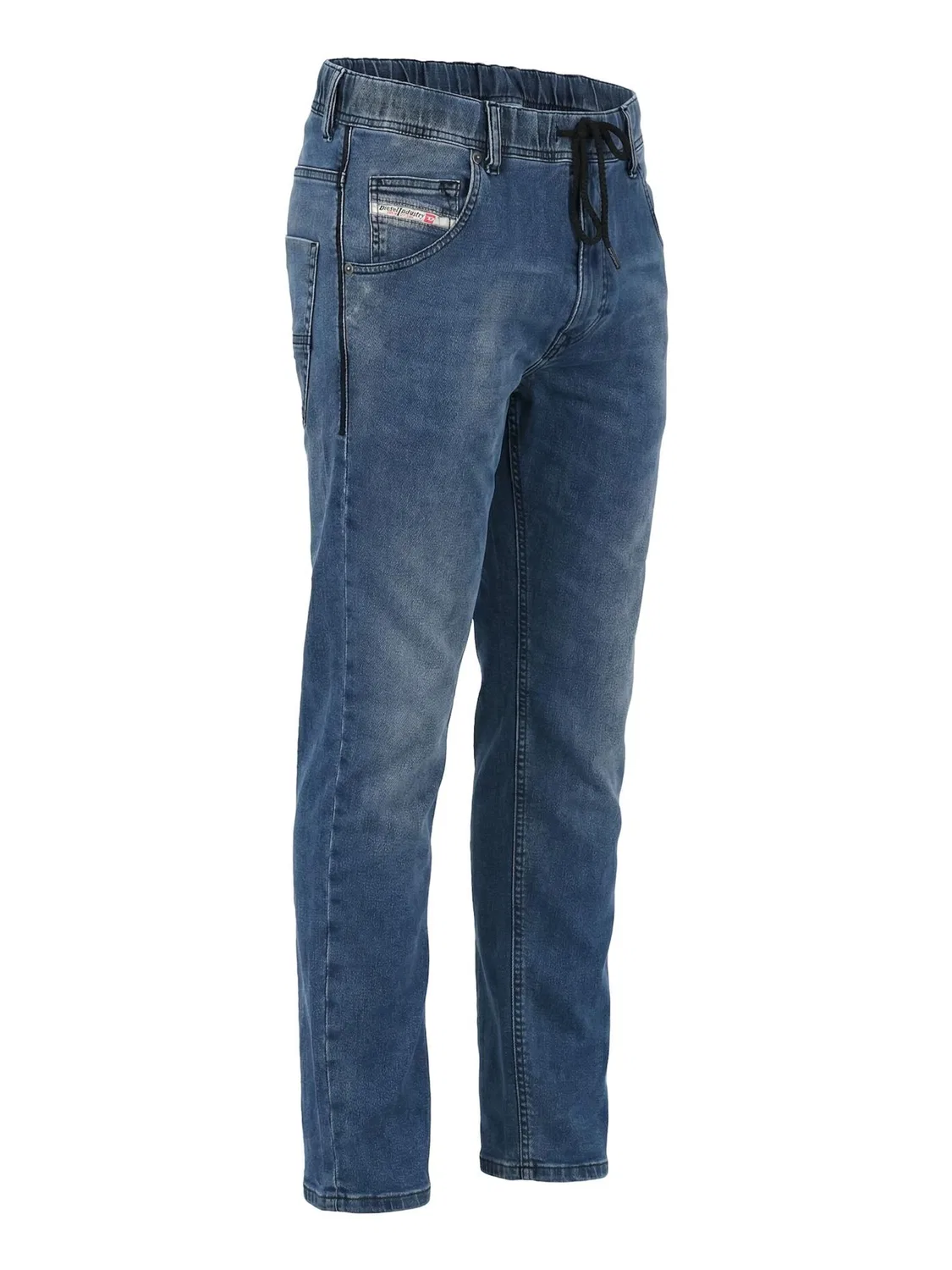 Джинсы Diesel Tapered Jeans 2030 D-KROOLEY JOGGJEANS Superstretch & Supersoft в дымчато-синем цвете — фото 2