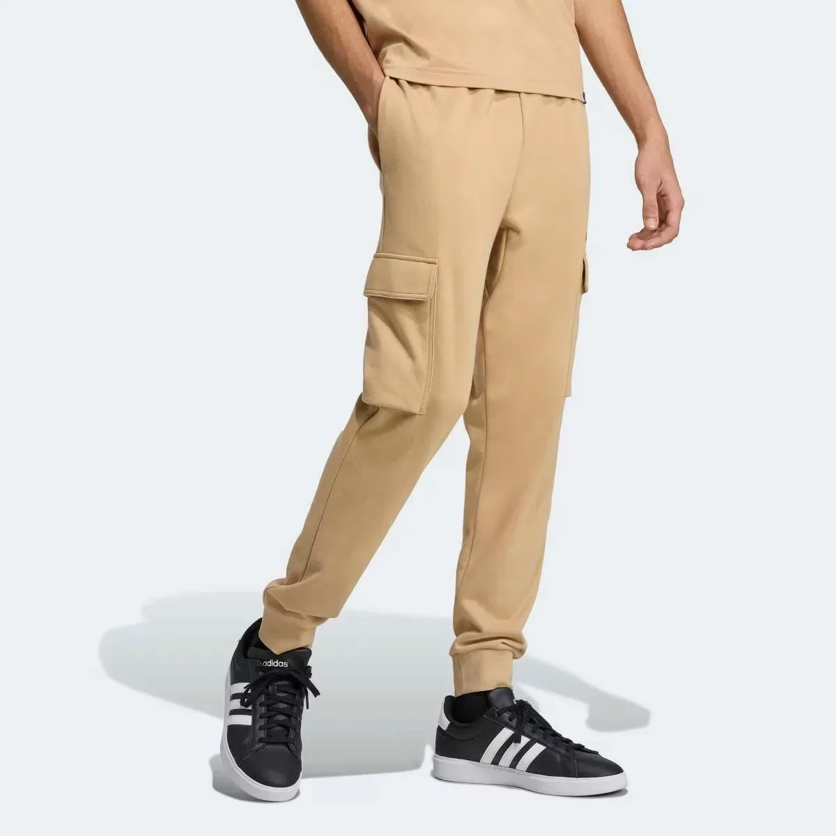 Мужские спортивные штаны из футера Essentials Feelcozy French Terry Cuffed adidas, Marrón — фото 3