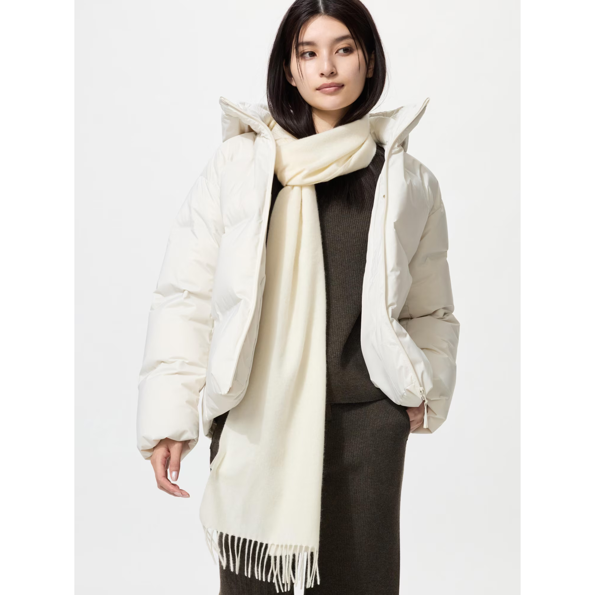 

Бесшовная пуховая парка Uniqlo, 01 белый