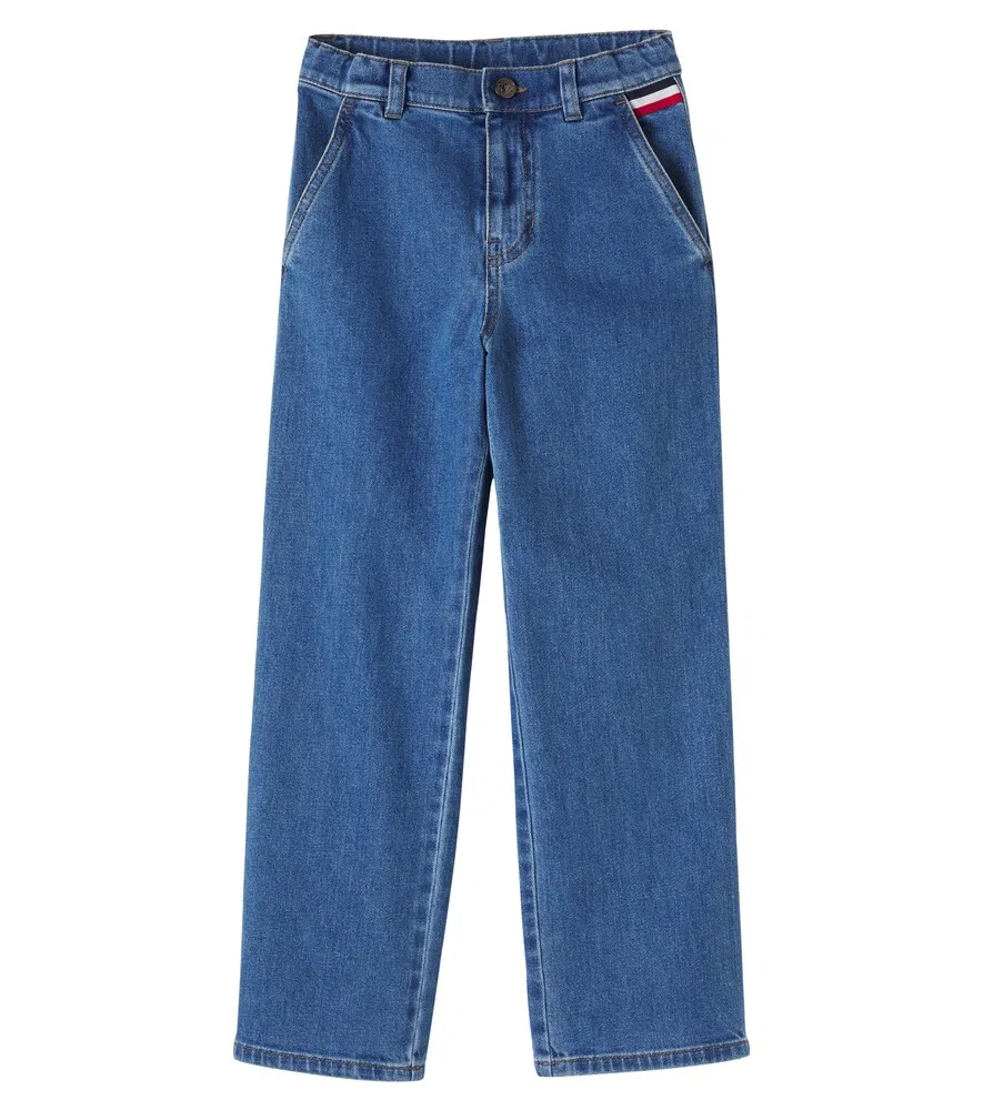 Прямые джинсы Moncler Enfant, синий
