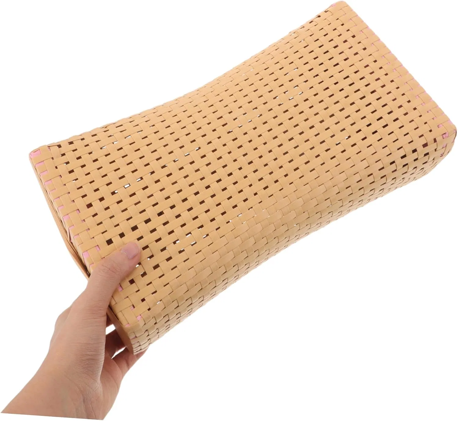 Подушка для сауны плетеная из ПЭ, Gogogmee, 29x16.5x8.4 см, Желтый — фото 4