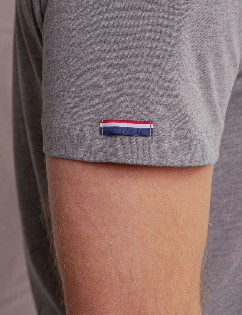 Футболка с круглым вырезом U.S. Polo Assn. Supima Cotton, серый — фото 3
