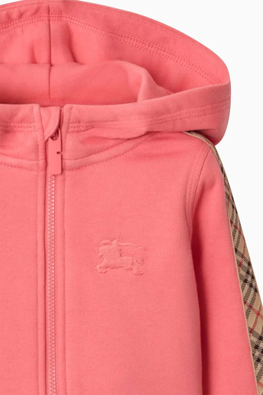 Худи на молнии с клетчатым принтом Check Tape Zip Burberry — фото 3