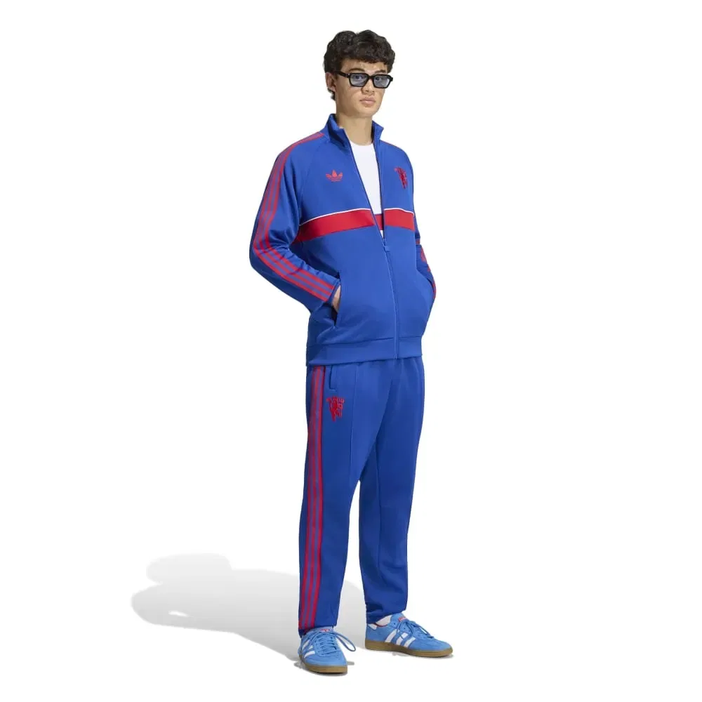 Мужские спортивные штаны с принтом Manchester United Originals Adidas, Blue — фото 4