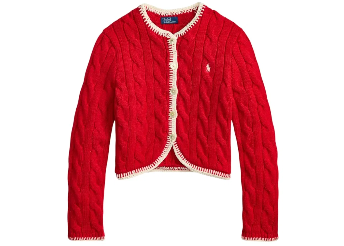 Женский кардиган с длинным рукавом Cardigan Polo Ralph Lauren, Cruise Red