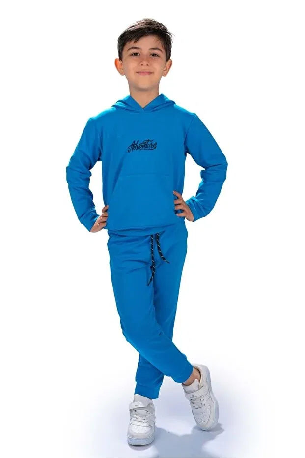 Детский спортивный костюм с вышивкой Adventure Minikadam, Blue — фото 2