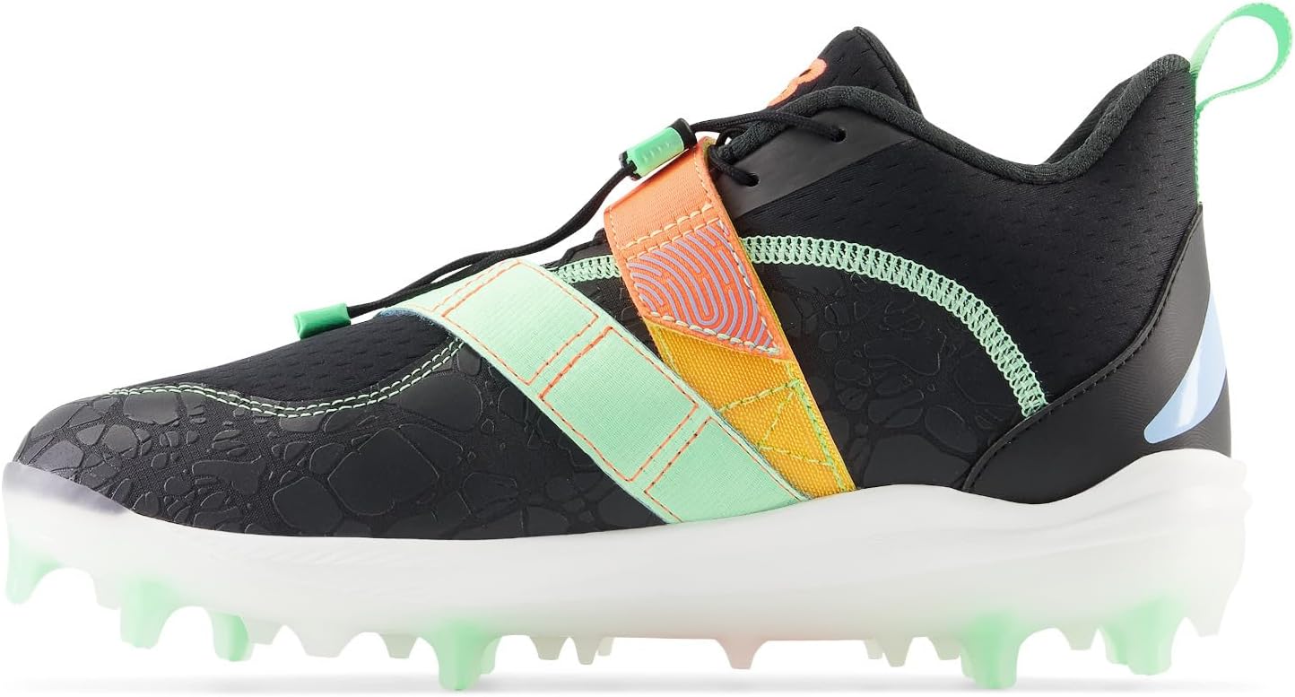 Кроссовки Unisex New Balance FuelCell Lindor v2 Comp Baseball Cleats, Black/Neon Dragonfly — фото 4
