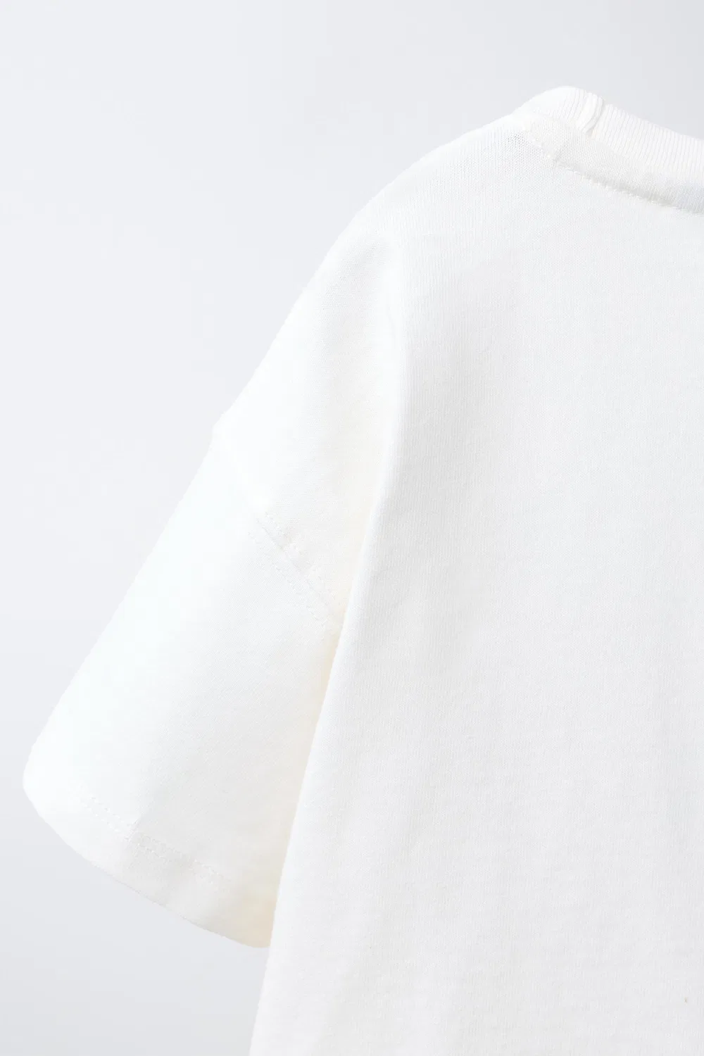 Футболка с вязаным крючком карманом ZARA, White — фото 4