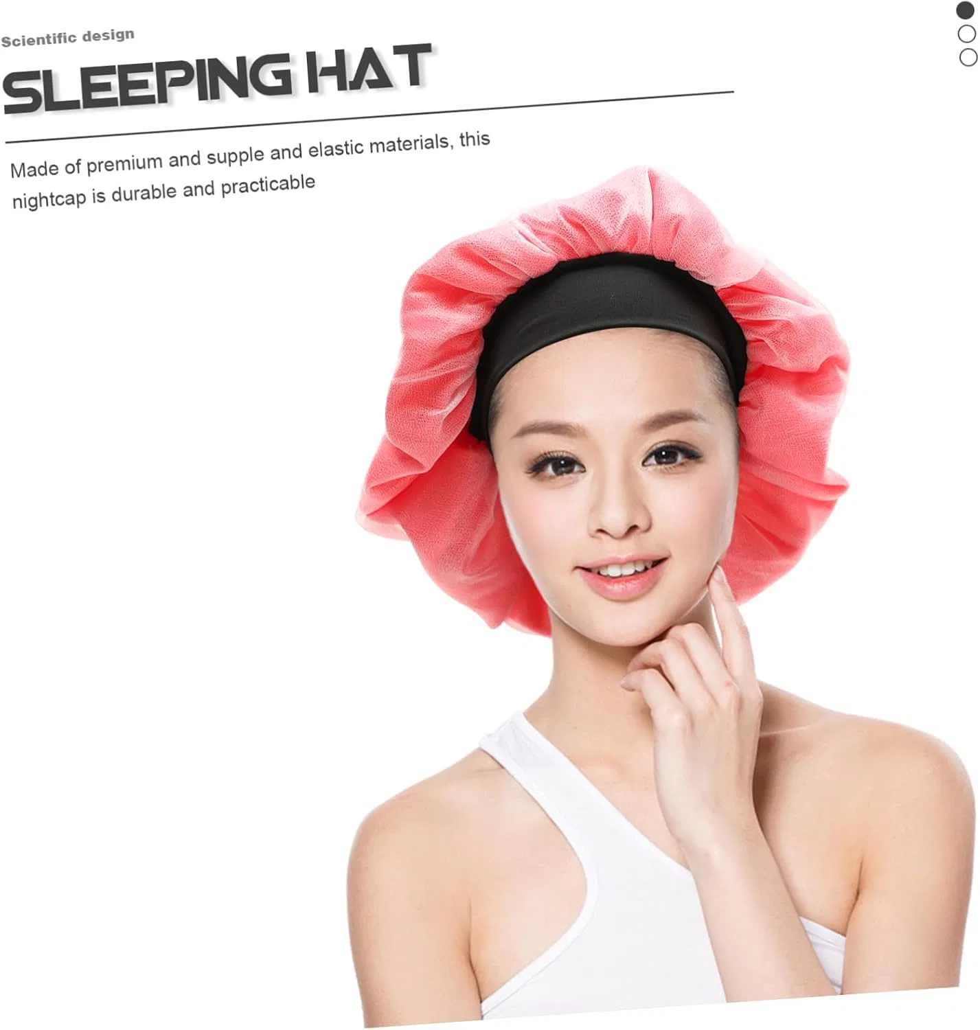 Шапочка для душа Ice Silk Mesh, 7LiuYueFei6, 4 шт, 36x34x0.8 см, Watermelon Red — фото 3