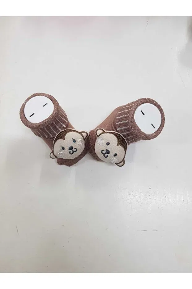 Детские носки для новорожденных с аксессуаром обезьянка Baby By Bumbo, Brown