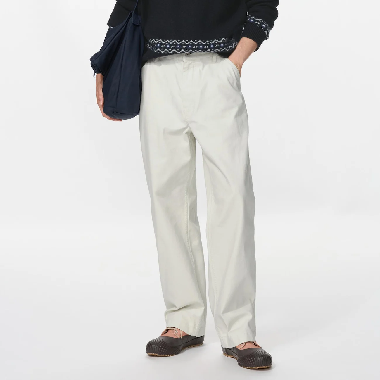 Брюки Uniqlo x JW Anderson Straight Work, 30 натуральный