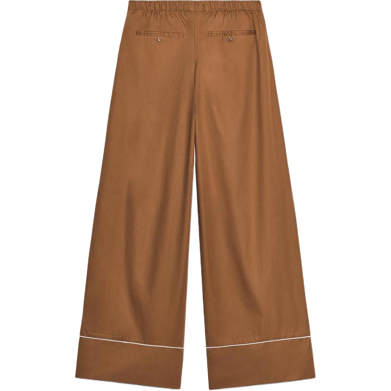 Женские брюки свободного кроя с широкой штаниной Medium Camel ZARA, Medium Camel — фото 3
