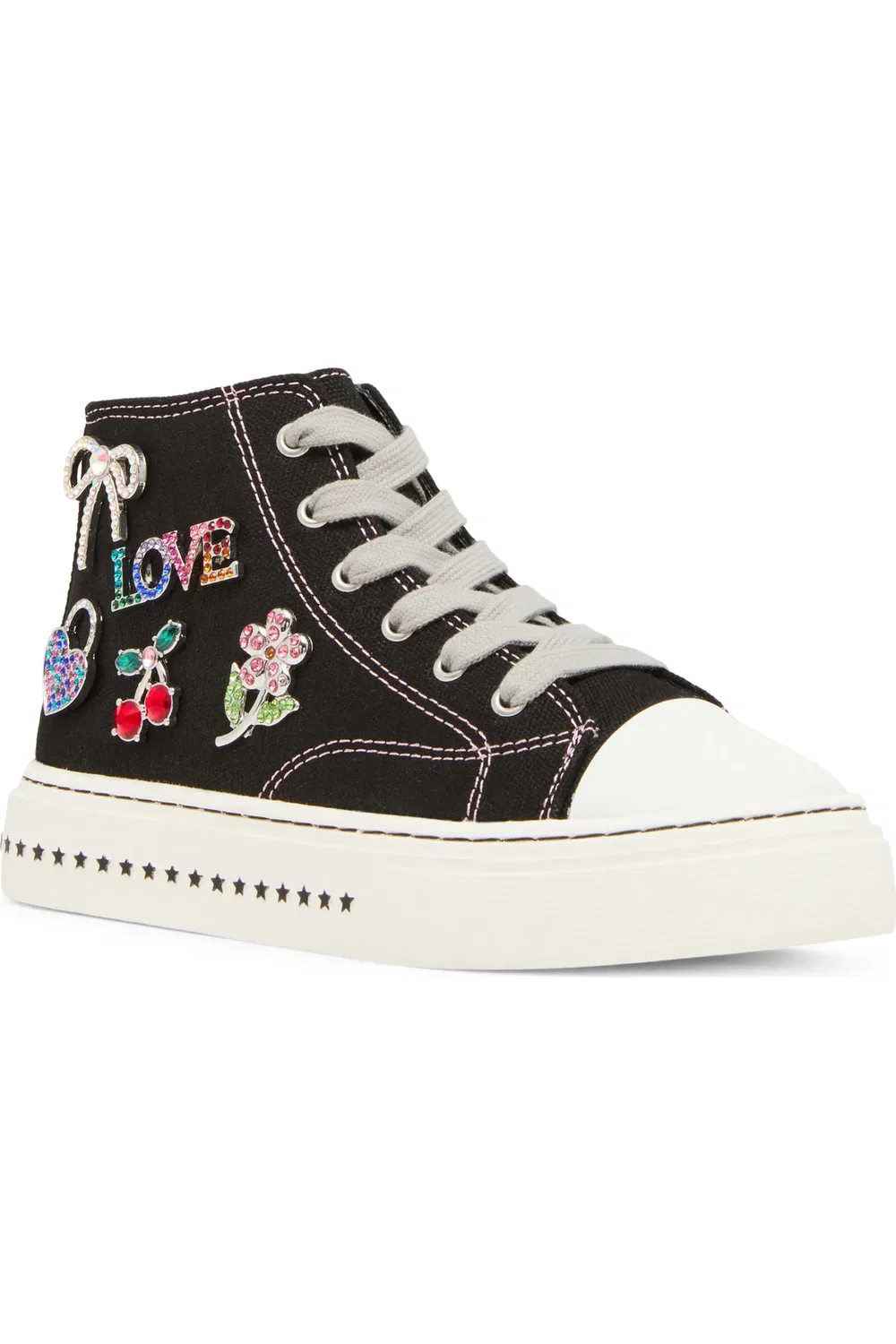 Детские кеды высокие с кристаллами Jjoycee Steve Madden, черный