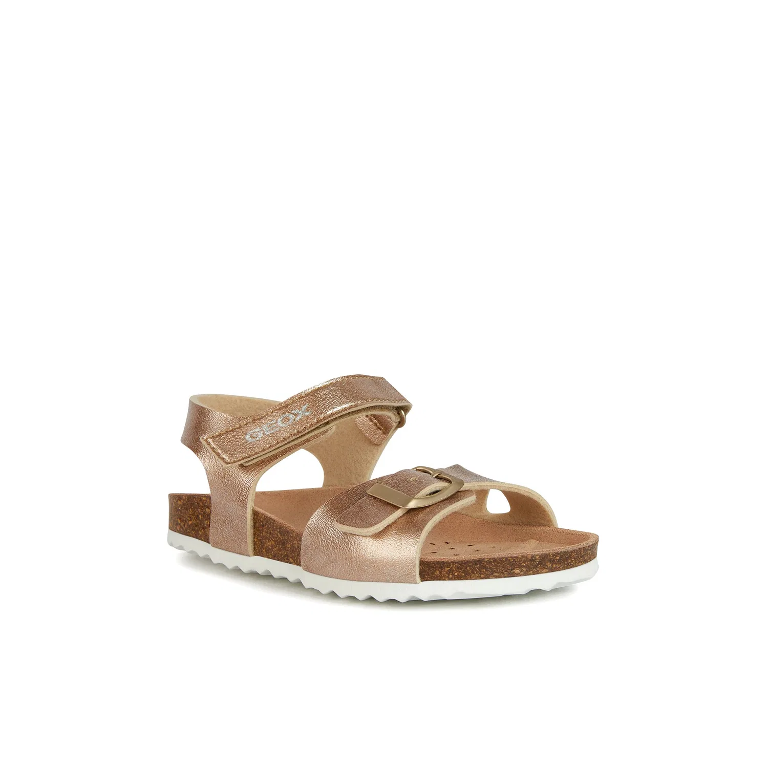 Детские босоножки с блестками Geox, Rosé Gold
