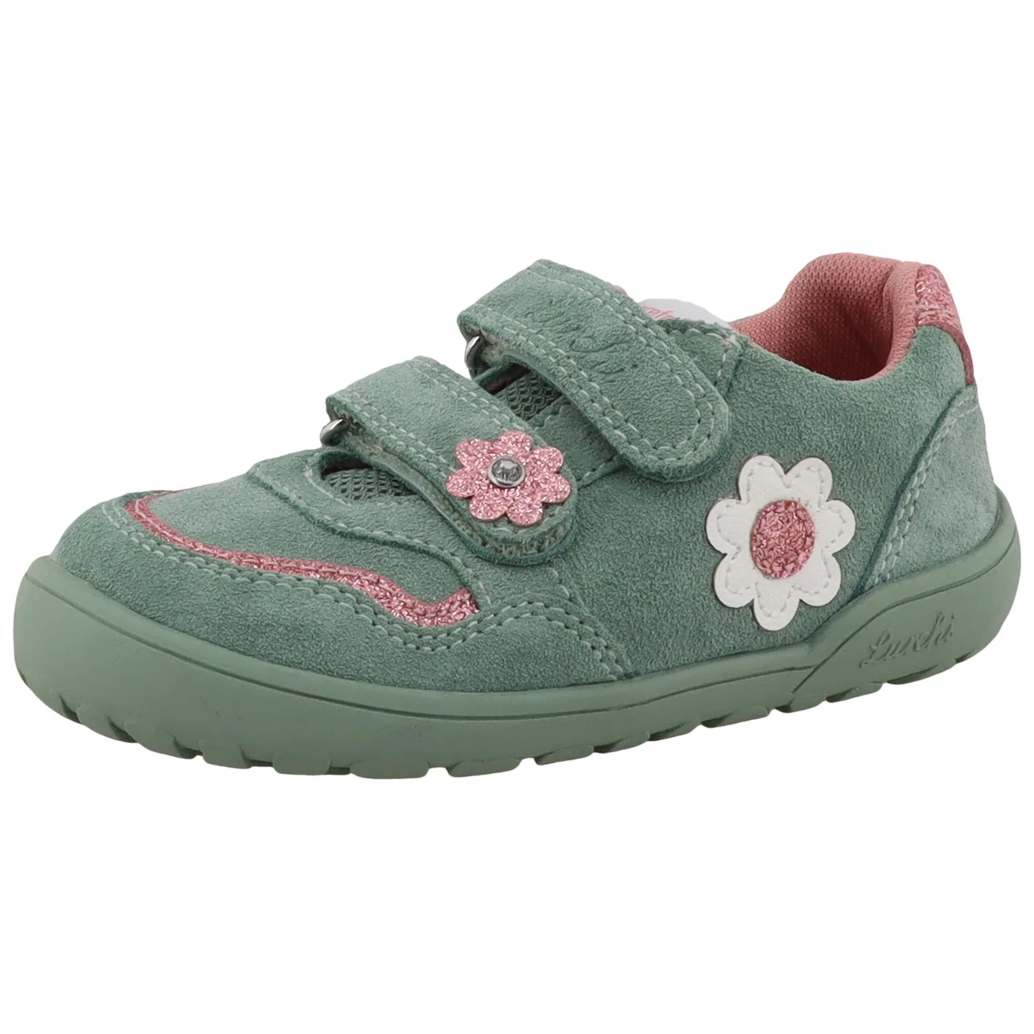 Детские полуботинки Lurchi Jola Barefoot, Mint Green/Pink