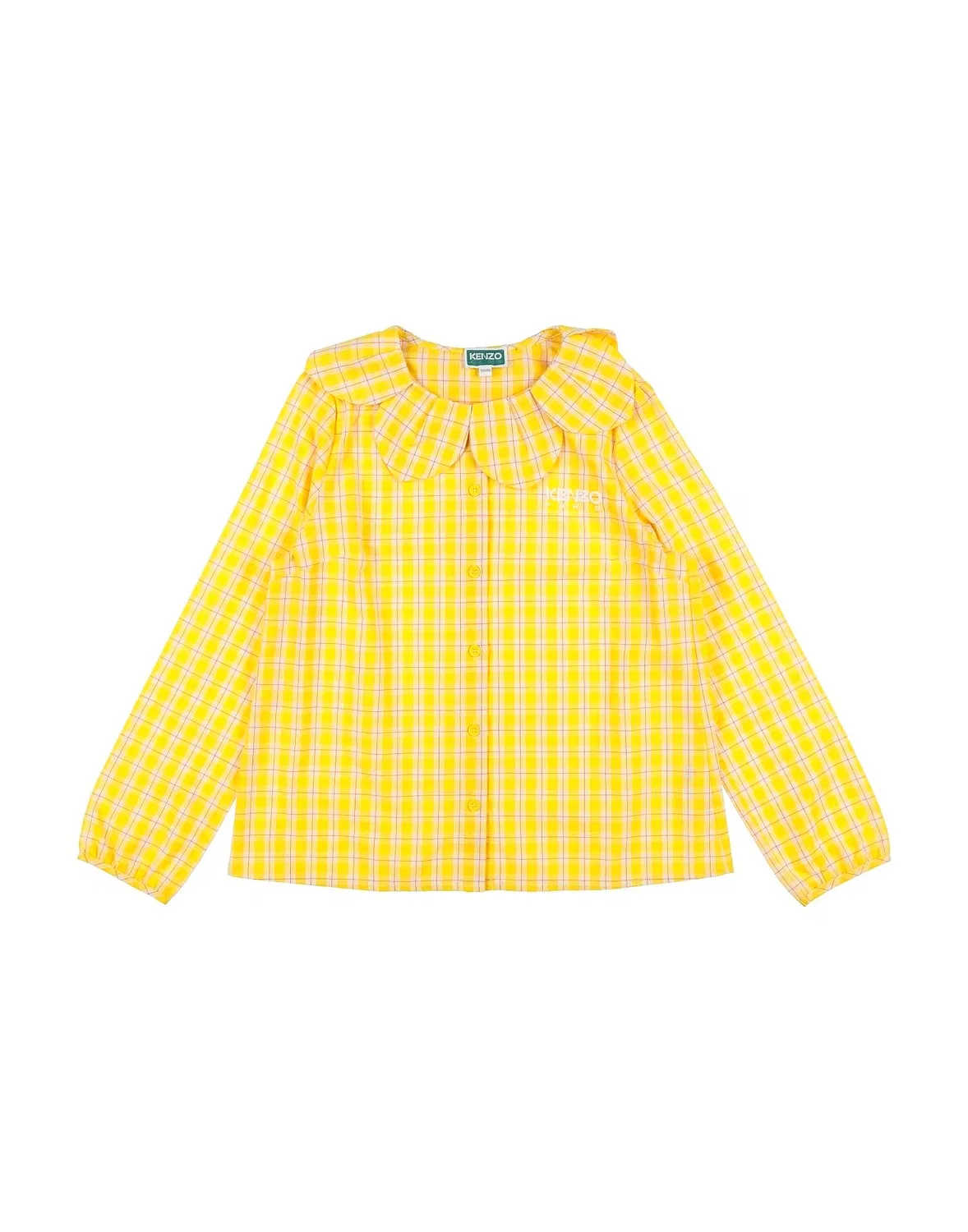 Детская рубашка для девочек с принтом Kenzo Kids, желтый