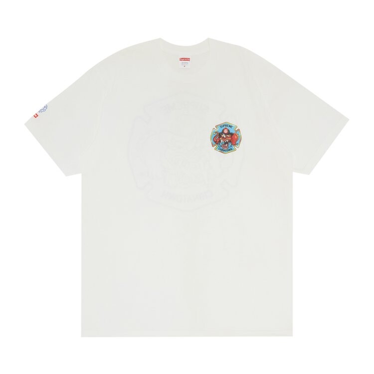 

Футболка Supreme FDNY Engine 9 Tee 'White', белый