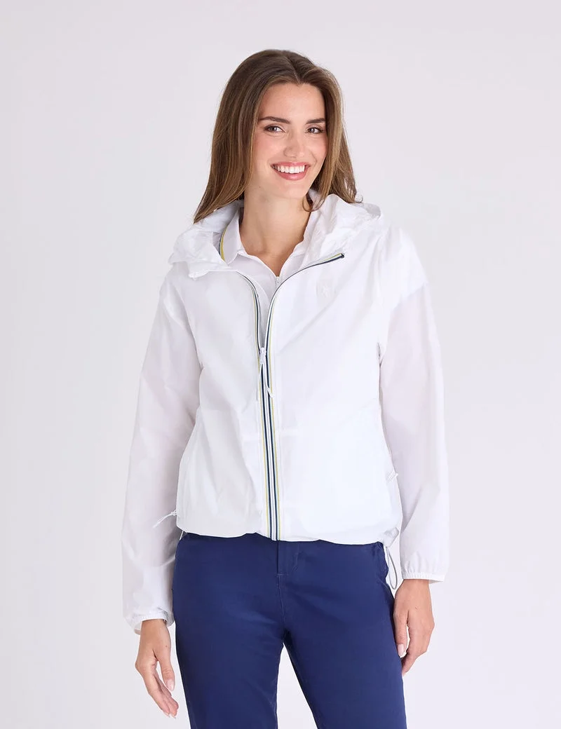 Женская куртка U.S. Polo Assn. Signature Stripe Hooded, белый — фото 4