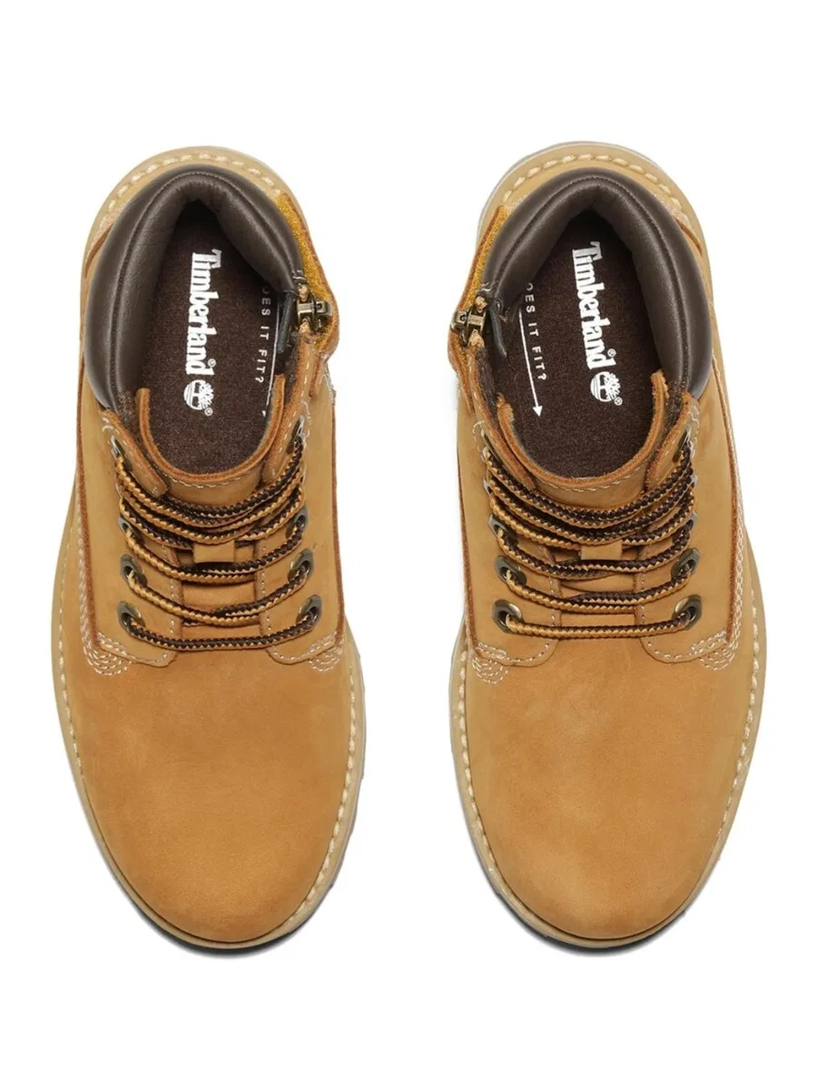 Ботинки TIMBERLAND 'Courma Kid Mid Lace Up Boot' коричневого цвета — фото 3