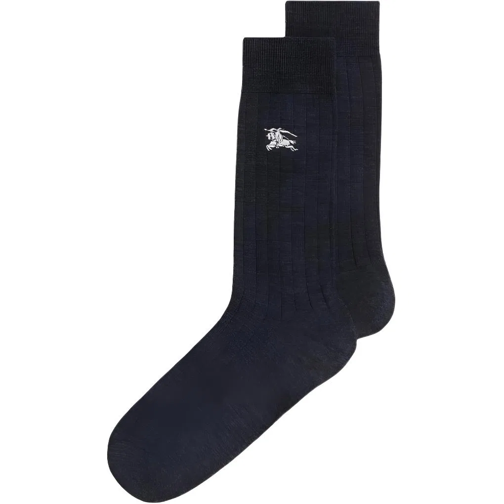 Носки Burberry Crew Socks, Marine Blue — фото 3