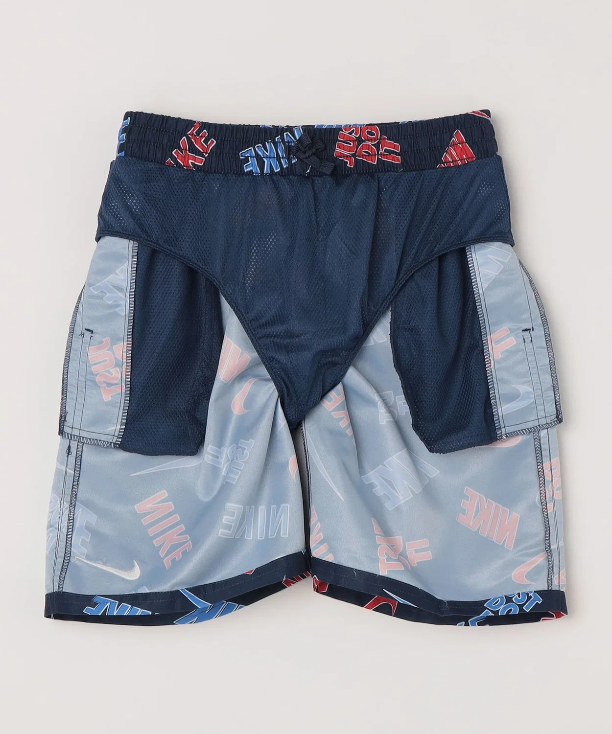 Детские шорты для плавания с принтом логотипа NIKE, модель Breaker Outline 7 NIKE, Navy — фото 3