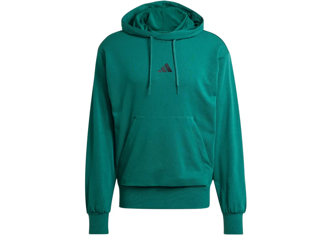 Мужская худи из футера с начесом Adidas, Collegiate Green/Black