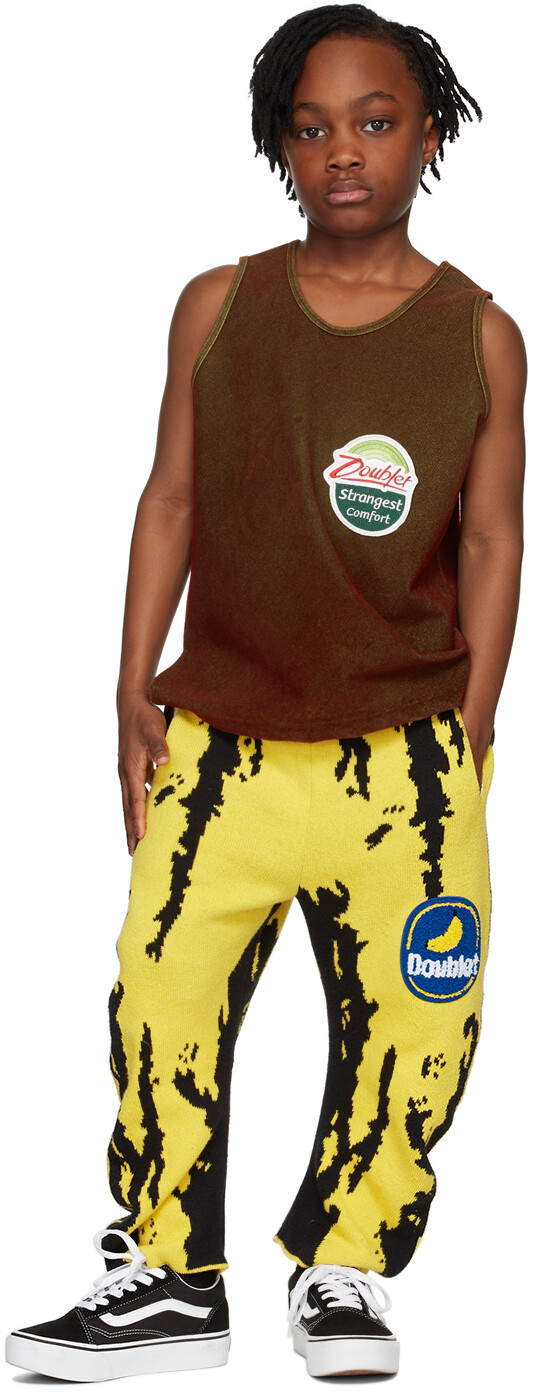 

Детская коричневая майка Kiwi с флокированием Doublet, Коричневый, Детская коричневая майка Kiwi с флокированием Doublet