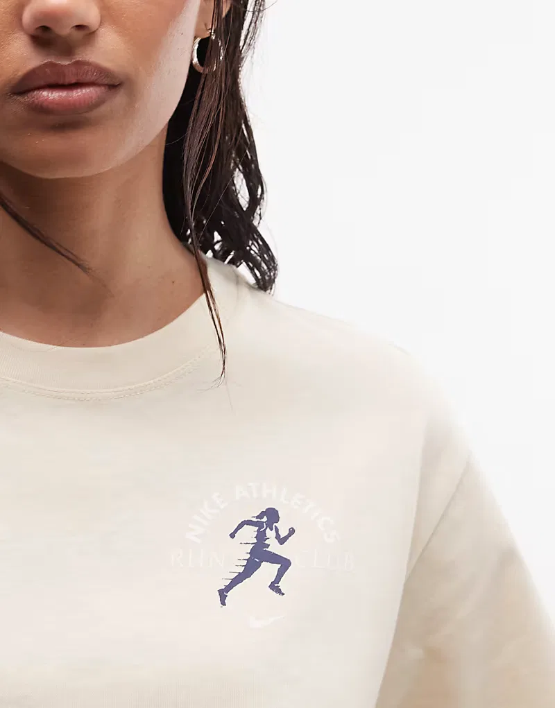 Футболка Nike Athletics с графическим принтом, бежевый — фото 4