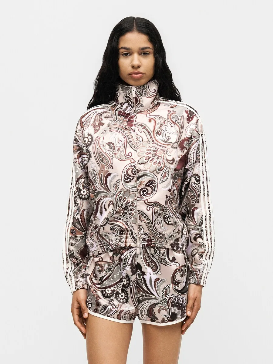Куртка ADIDAS ORIGINALS Between-Season Jacket 'Liberty London Firebird' коричневого цвета — фото 2