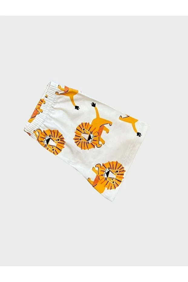 Детский комплект боксеров для мальчиков хлопковый Lion Patterned Elmas Kids, White — фото 3