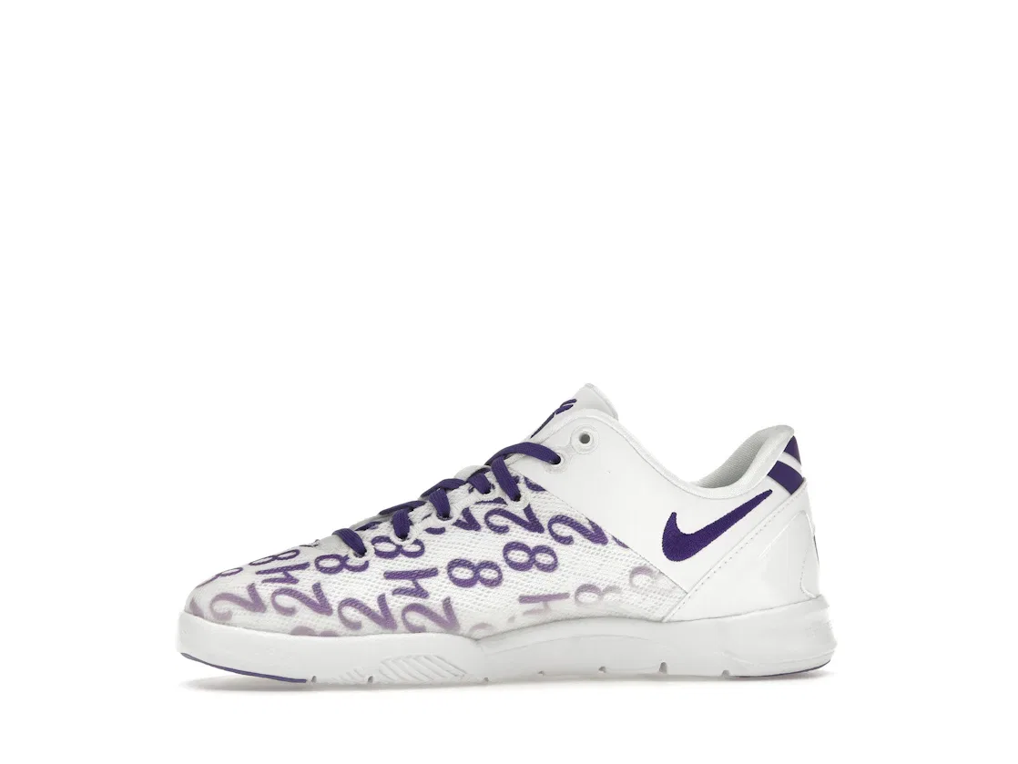 Детские кроссовки для мальчиков с принтом Nike Kobe 8 Protro, White/Court Purple/White — фото 3