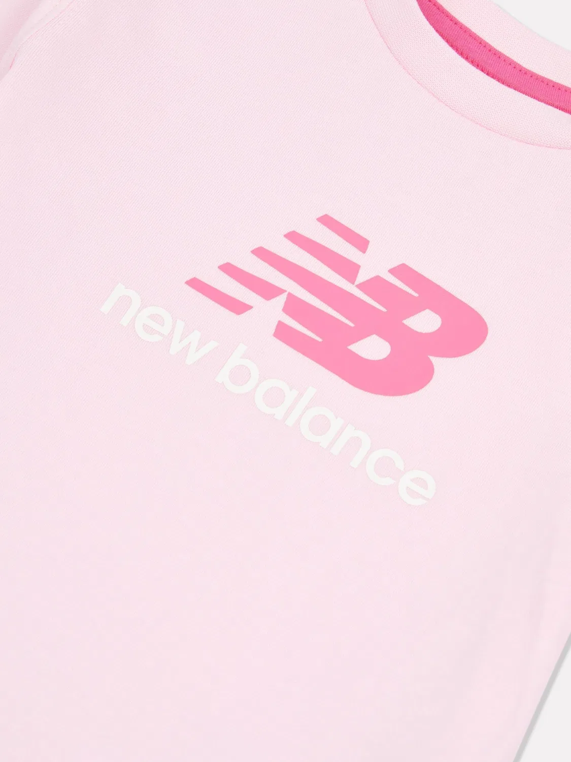Комплект одежды New Balance с логотипом Stacked NB, розовый — фото 4